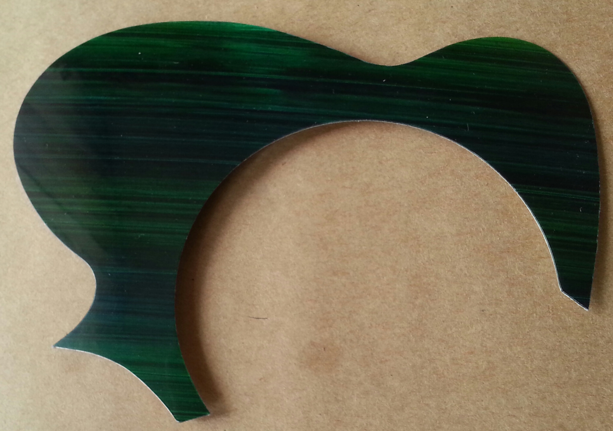 (image for) scratchplate brown, streaked, teardrop adhesive for mandolin