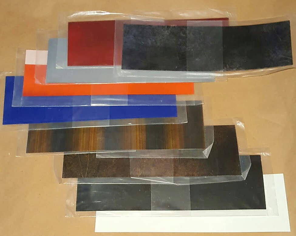 (imagen para) micas 10X30cm sin adhesivo, guitarras colores (pz)