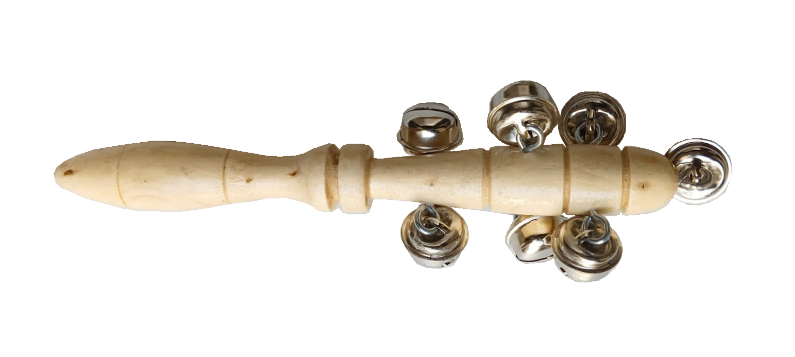 (imagen para) MANGO 7 CASCABELES MADERA NATURAL CHICO