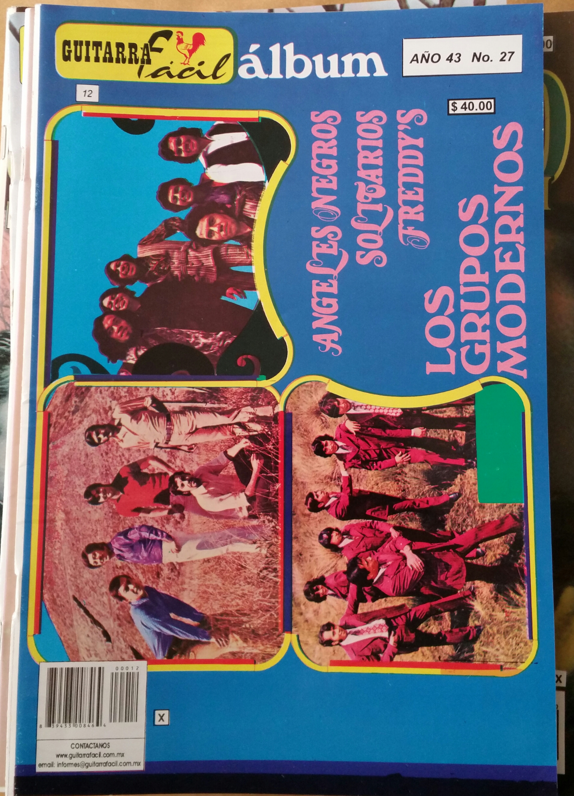 (imagen para) MÉTODO Album de guitarras fácil volumen 27 - letras y tablaturas