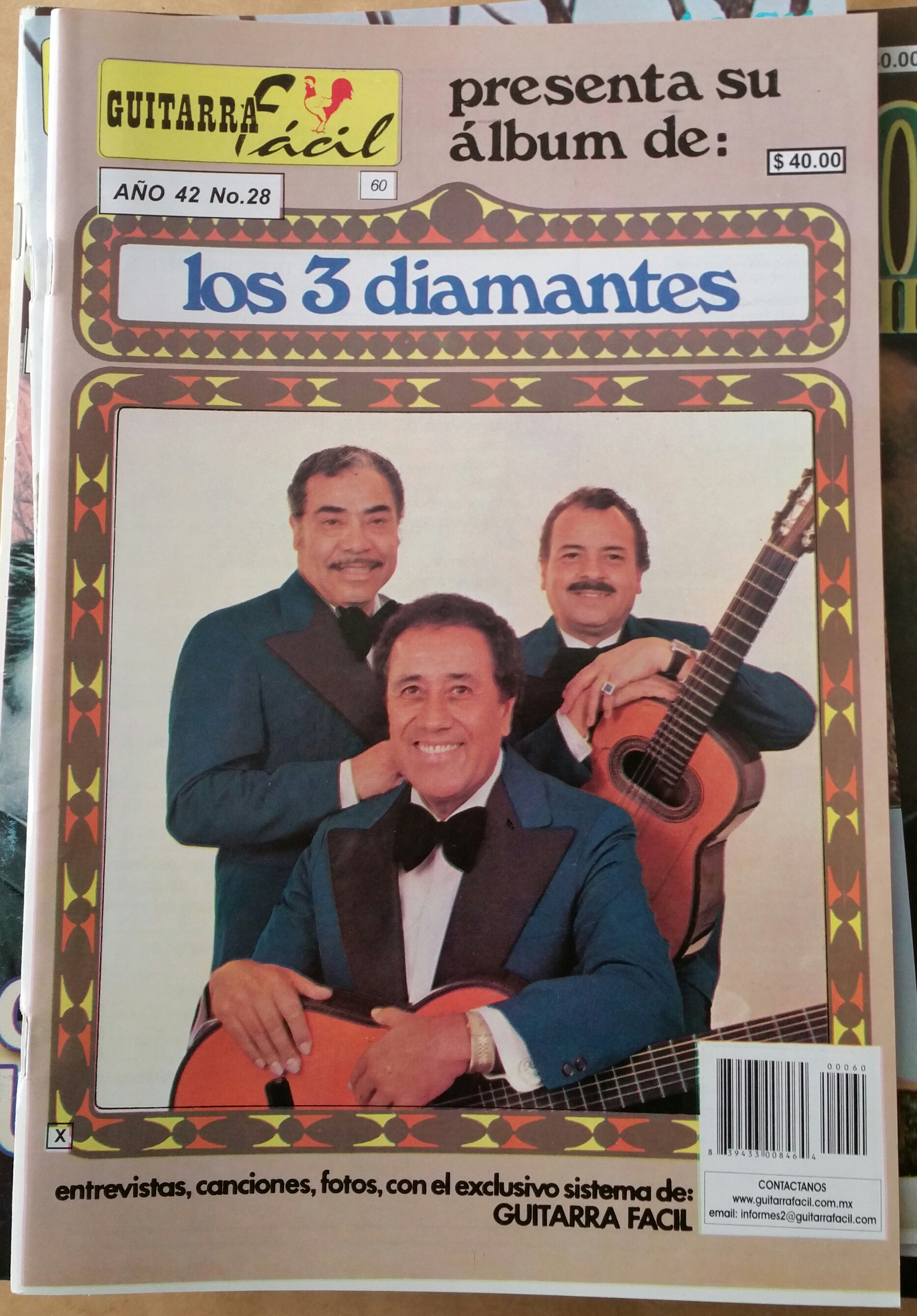 (imagen para) MÉTODO Album de guitarras fácil volumen 28-60 letras y tablatur