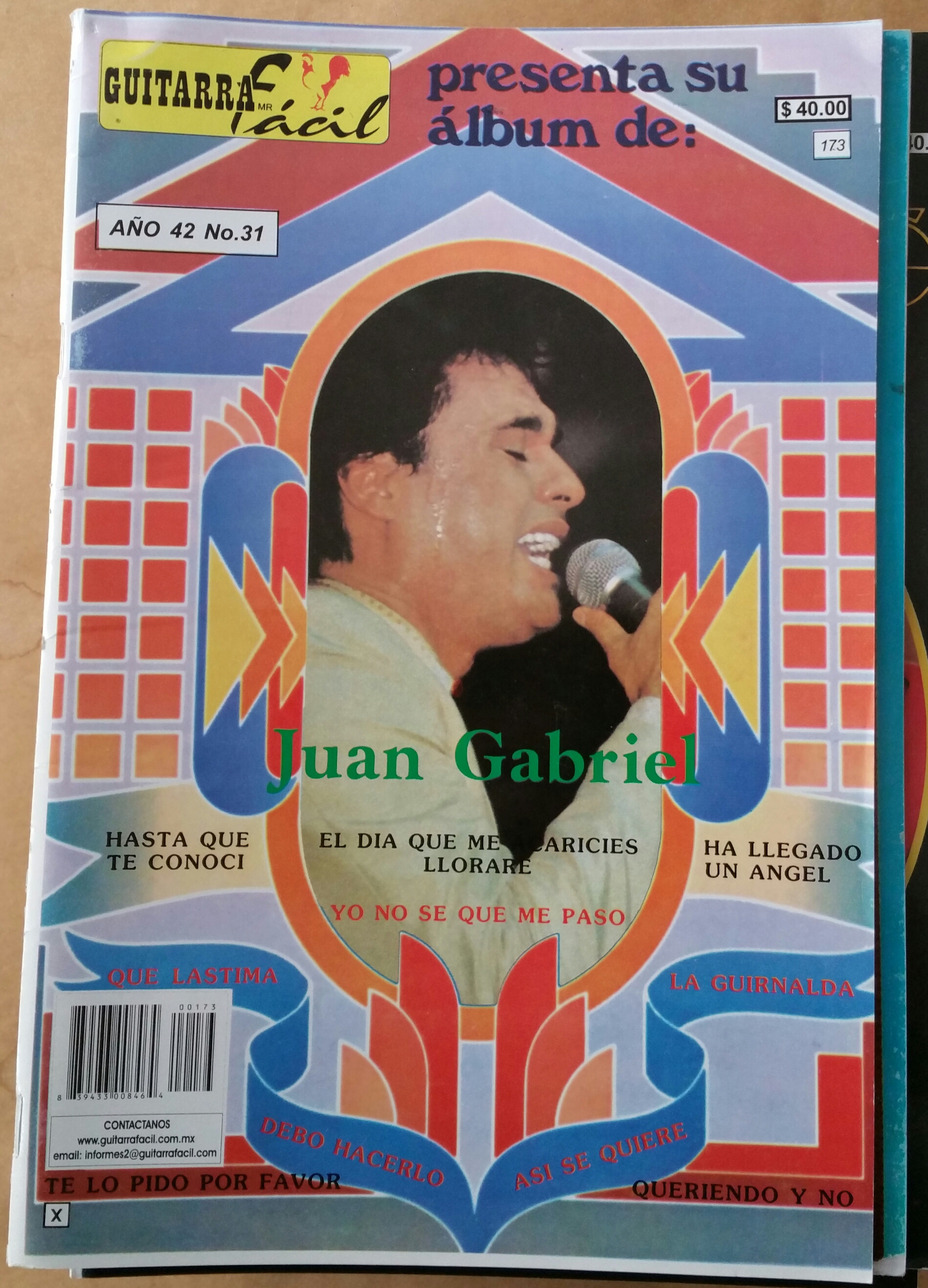 (imagen para) MÉTODO Album de guitarras fácil volumen 31 letras y tablaturas