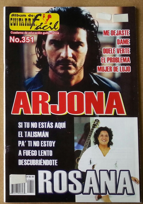 (imagen para) MÉTODO Album de guitarras fácil volumen 351 letras y tablaturas 