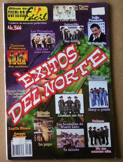 (imagen para) MÉTODO Album de guitarras fácil volumen 366 letras y tablaturas 