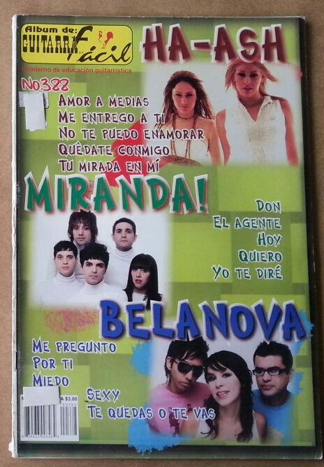 (imagen para) MÉTODO Album de guitarras fácil volumen 388 letras y tablaturas 