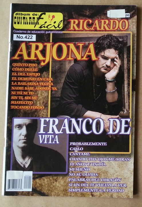 (imagen para) MÉTODO Album de guitarras fácil volumen 422 letras y tablaturas 