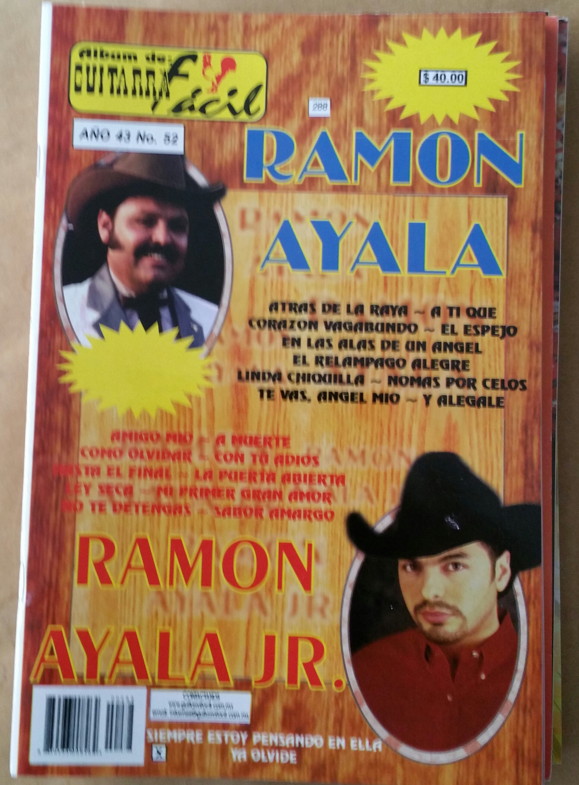 (imagen para) MÉTODO Album de guitarras fácil volumen 52 letras y tablaturas