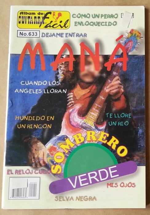 (imagen para) MÉTODO Album de guitarras fácil volumen 633 letras y tablaturas 