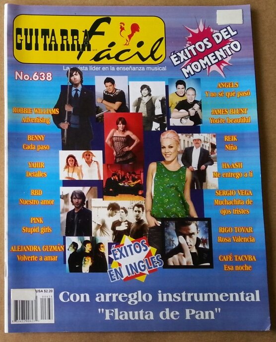 (imagen para) MÉTODO Album de guitarras fácil volumen 638 letras y tablaturas 