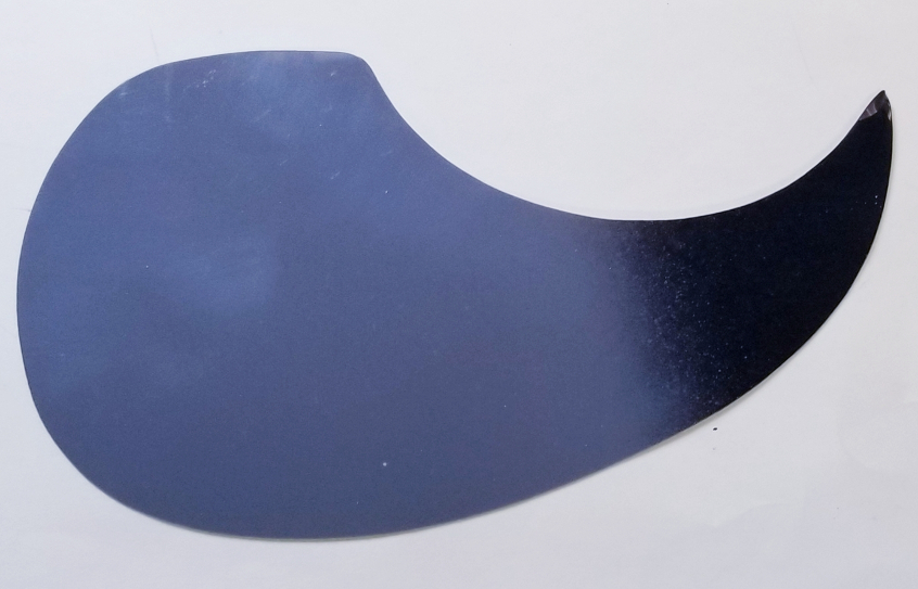 (image for) scratchplate black and grey, teardrop, for guitars