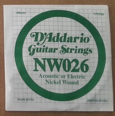 (imagen para) CUERDA GUITARRA ELÉCTRICA D'ADDARIO 4a 026