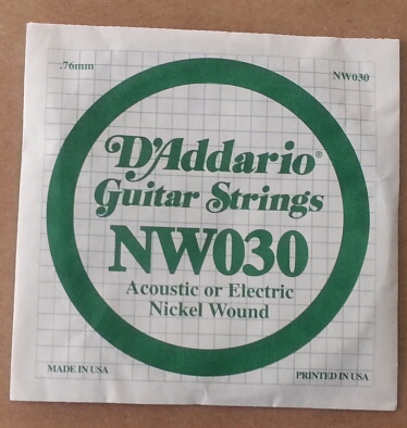 (image for) D´addario 4th string w/030 for electric guitar