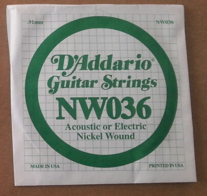 (imagen para) CUERDA GUITARRA ELÉCTRICA D'ADDARIO 5a 036