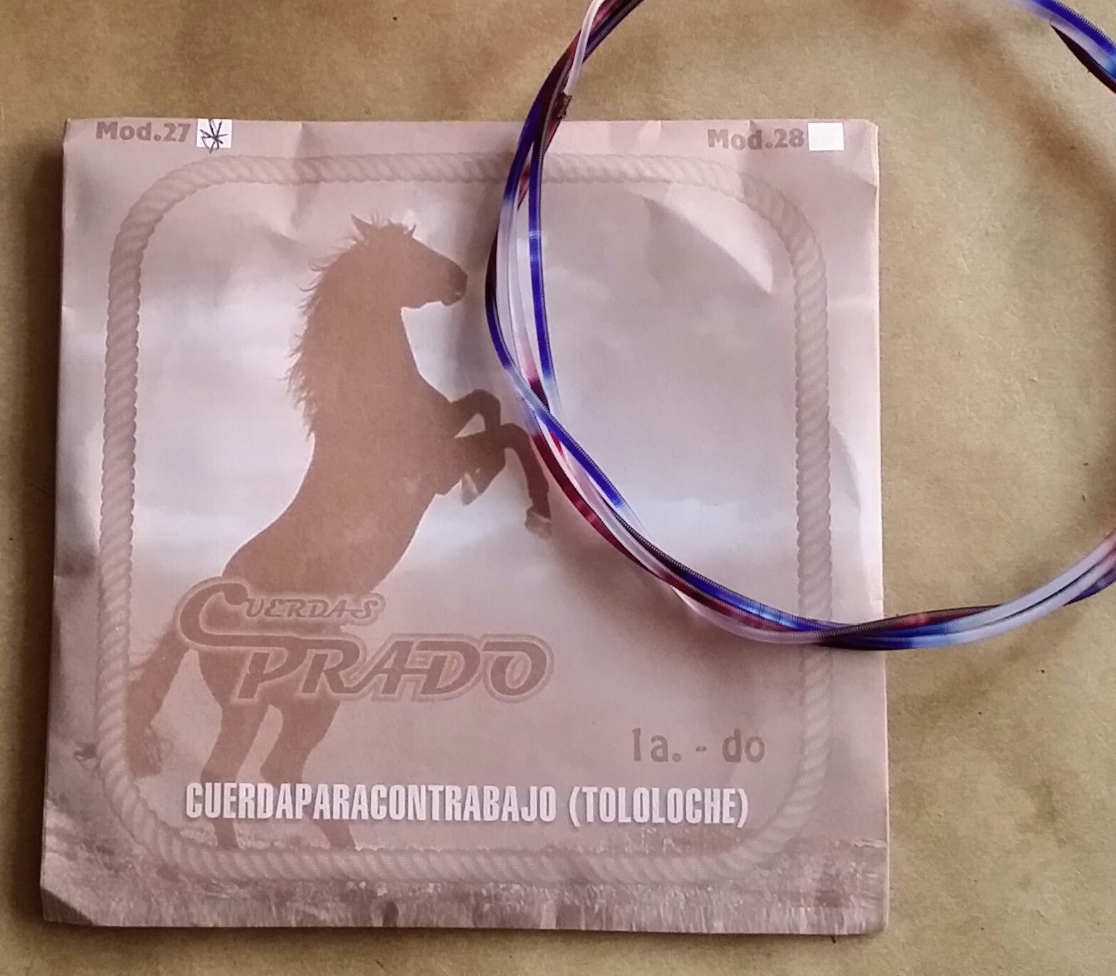 (imagen para) CUERDA CONTRABAJO o Tololoche prado nylon mod 27 1a DO