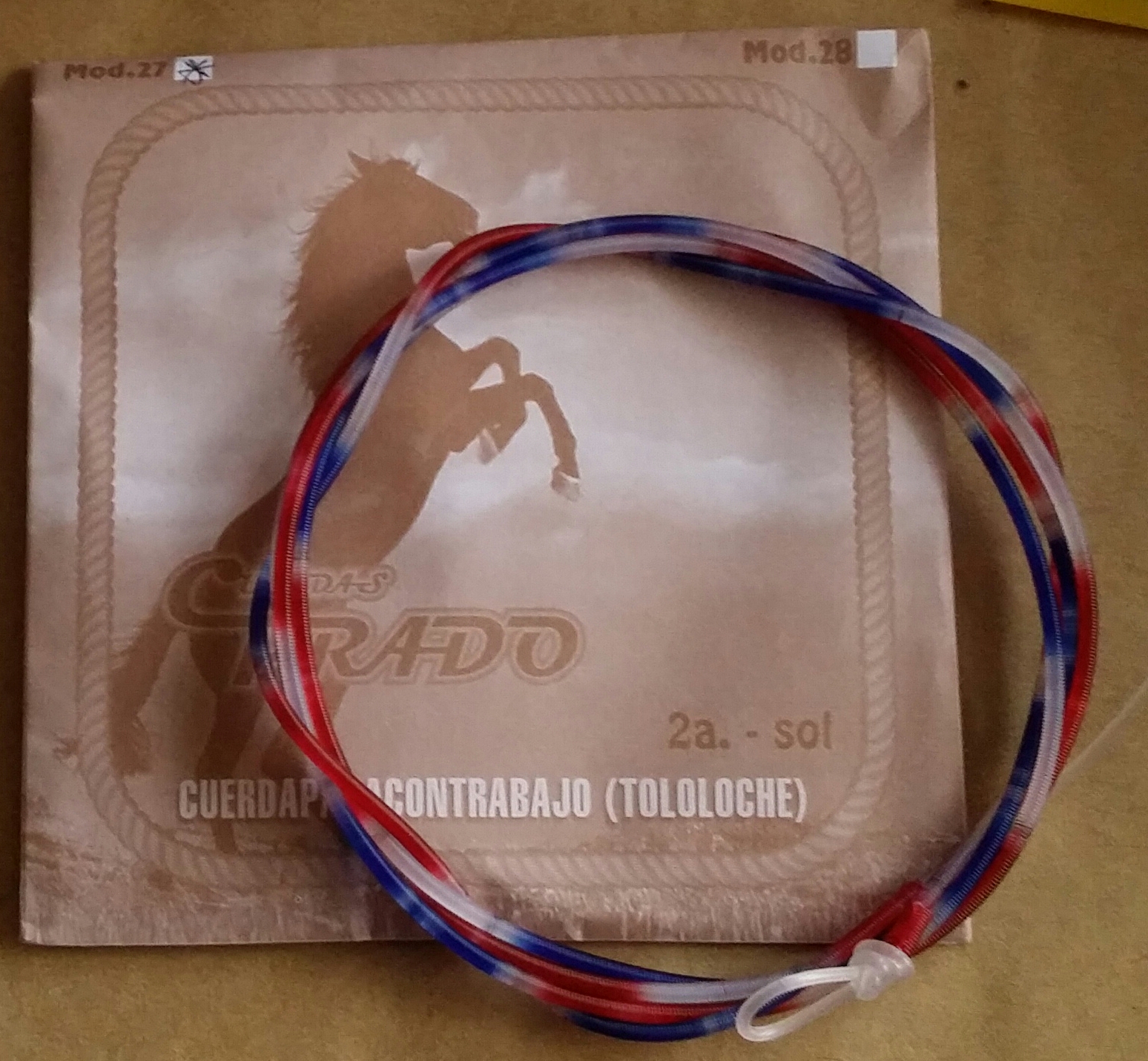 (imagen para) CUERDA CONTRABAJO o Tololoche prado nylon mod 27 2a SOL