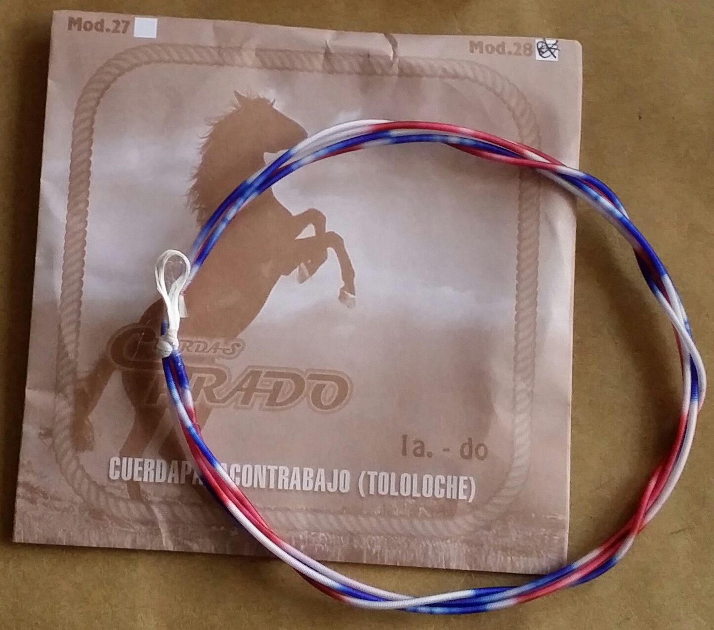 (imagen para) CUERDA CONTRABAJO o Tololoche prado seda nylon mod 28 1a DO