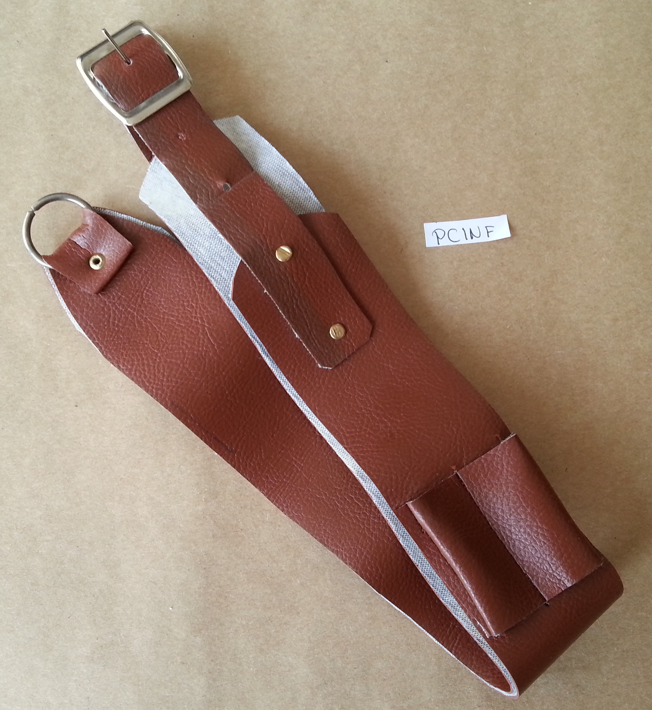 (imagen para) PORTACAJA BAQUETERO P/TAMBORCITOS INFANTILES IMITACION PIEL