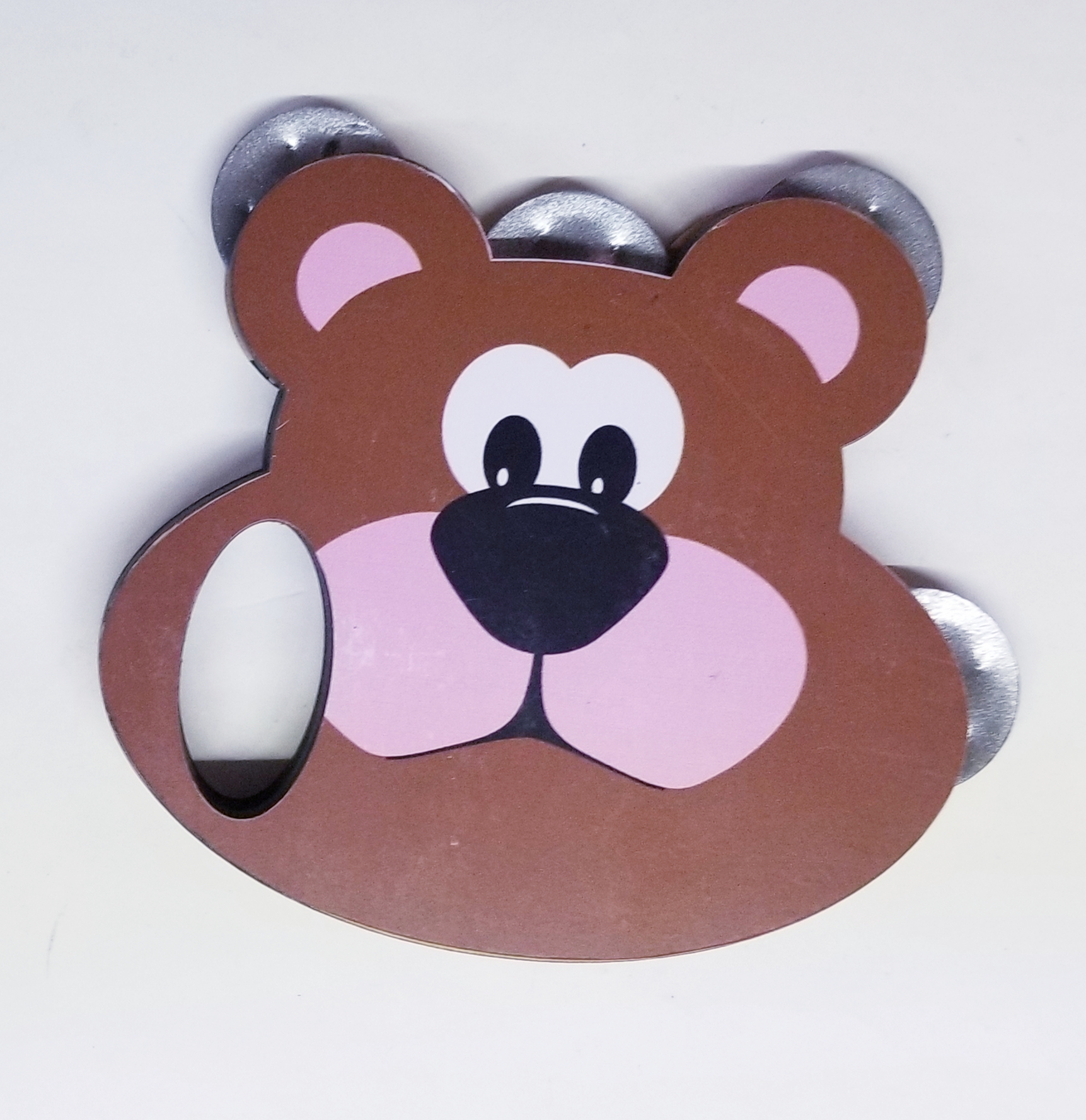 (imagen para) panderos infantiles forma carita de oso (pz)