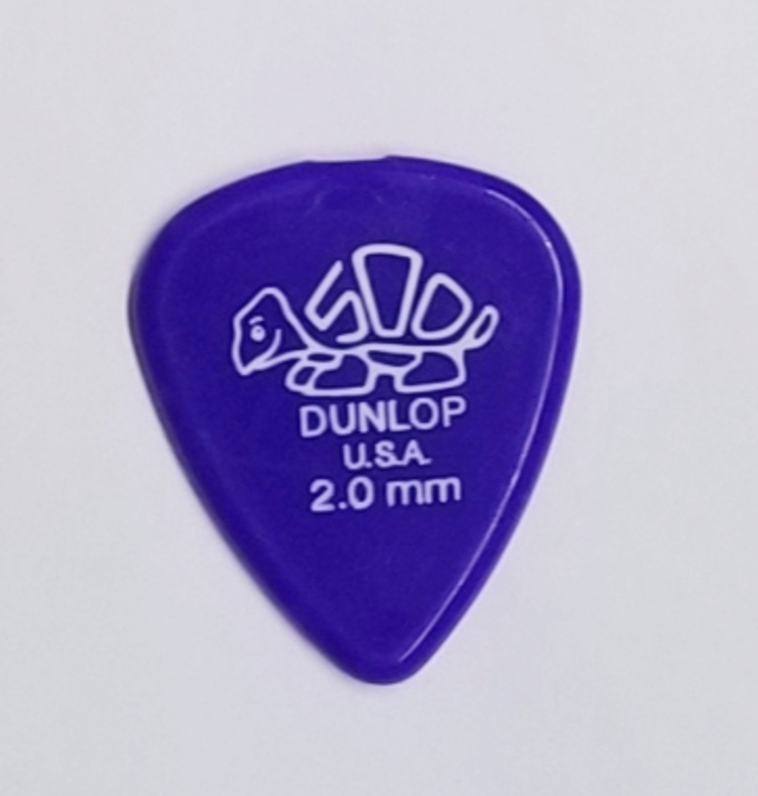 (imagen para) PLUMA guitarras FORMA DE GOTA Jim Dunlop 500 morado gruesa