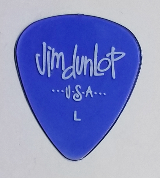 (imagen para) PLUMA guitarras FORMA DE GOTA Jim Dunlop azul translucido delgad