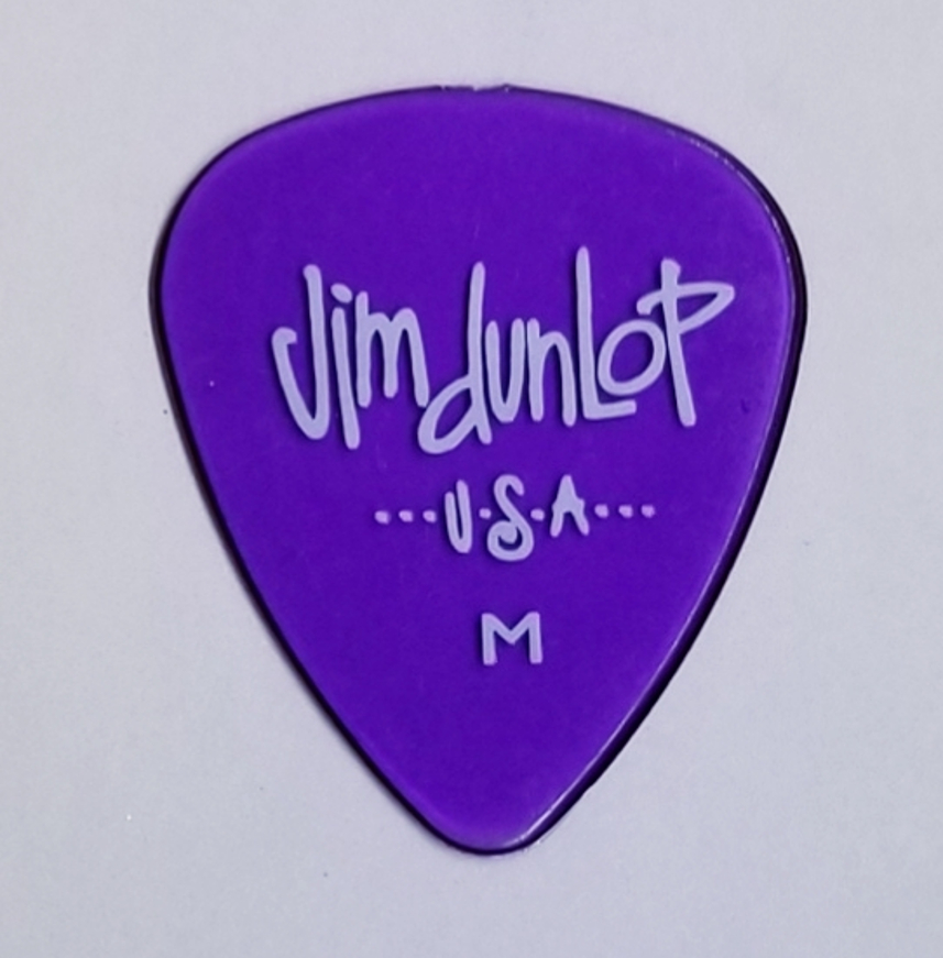 (imagen para) PLUMA guitarras FORMA DE GOTA Jim Dunlop morado translúcido medi
