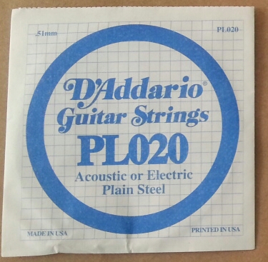 (image for) D´addario 4th string w/ 020 for electric guitar