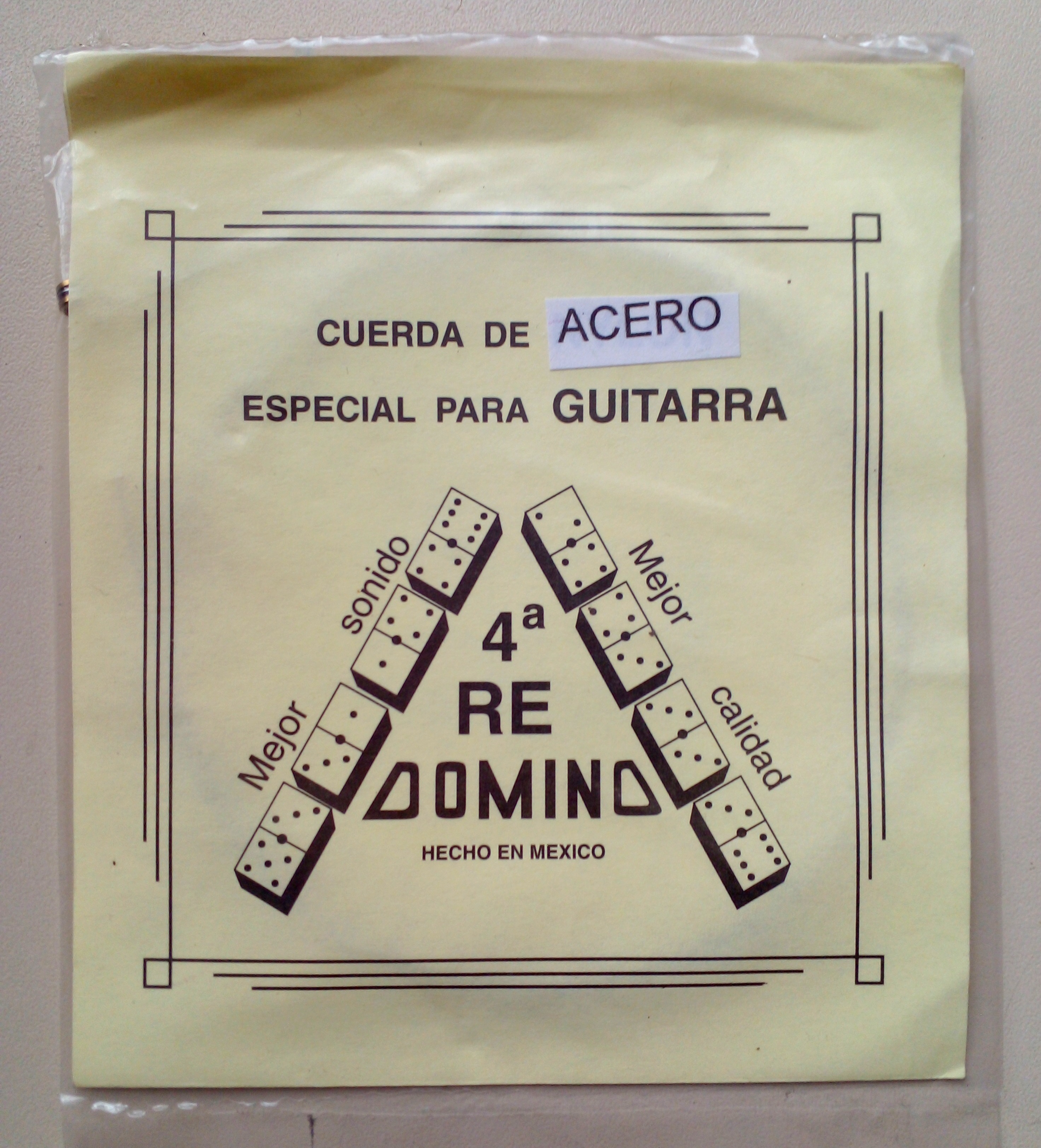 (imagen para) CUERDA GUITARRA DOMINO ACERO 4a.(pz)