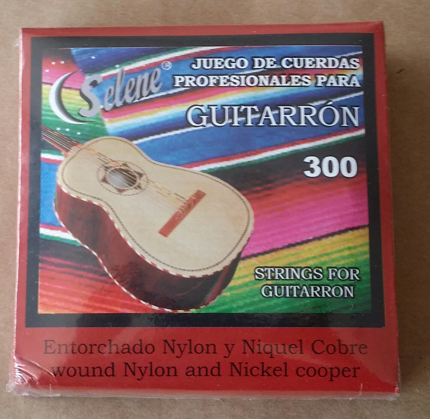 (imagen para) ENCORDADURA GUITARRÓN selene nylon niquel cobre mod S300CUERDA