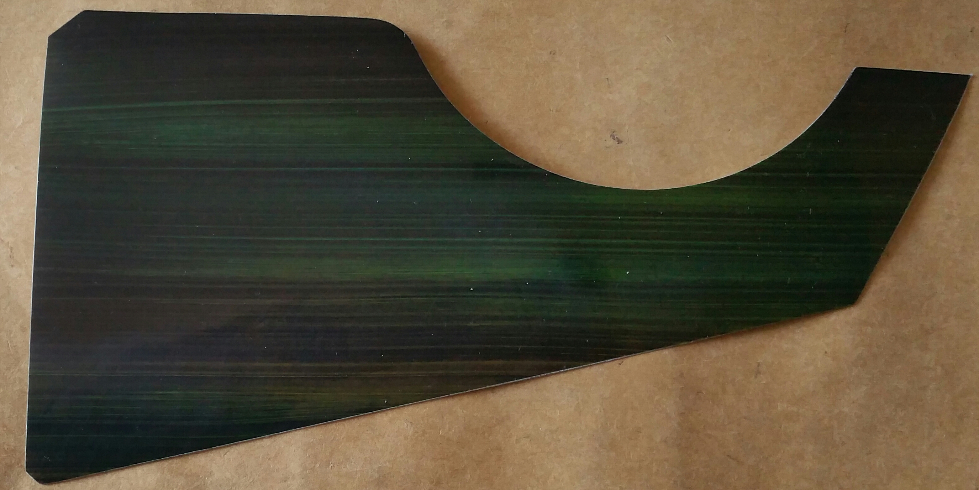 (imagen para) micas para guitarras adhesivas larga veteada verde (pz)