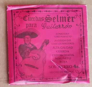 (imagen para) CUERDA GUITARRÓN SELMER NYLON ROJA 4a