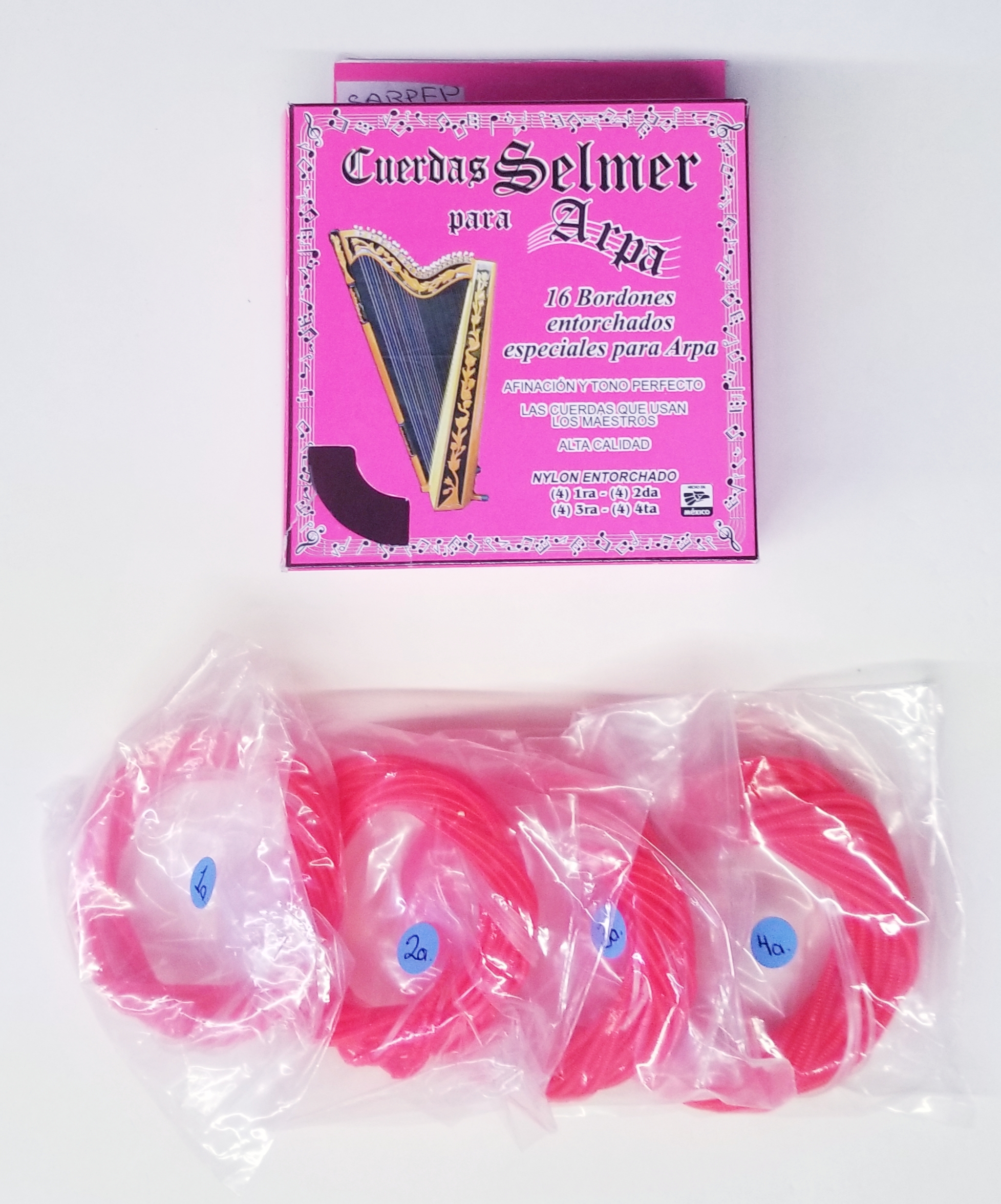 (imagen para) ENCORDADURA ARPA SELMER EntorNylon16Bordonesp rosafluores CUERDA