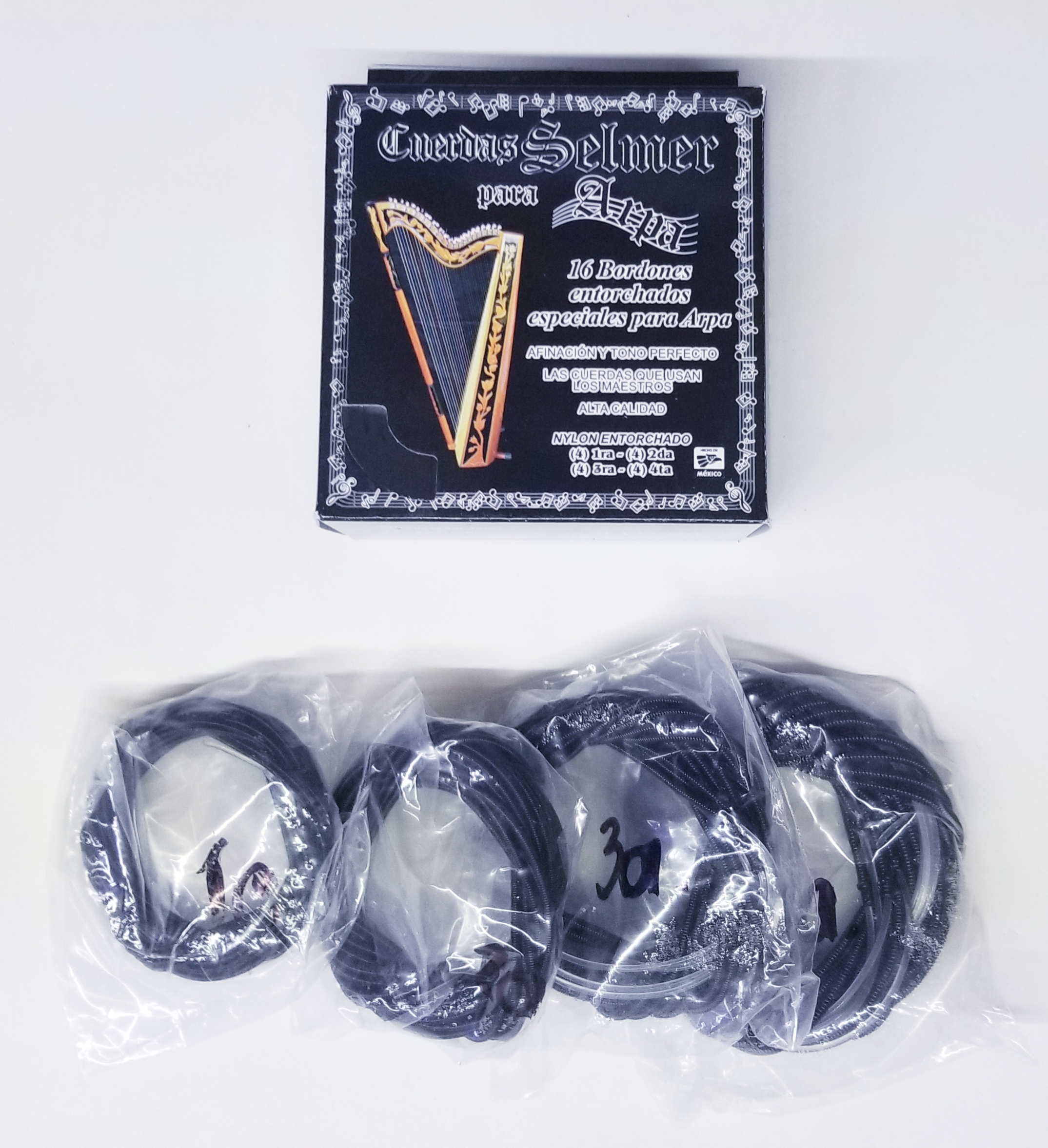 (imagen para) ENCORDADURA ARPA SELMER Entor Nylon16 Bordon esp negra CUERDA