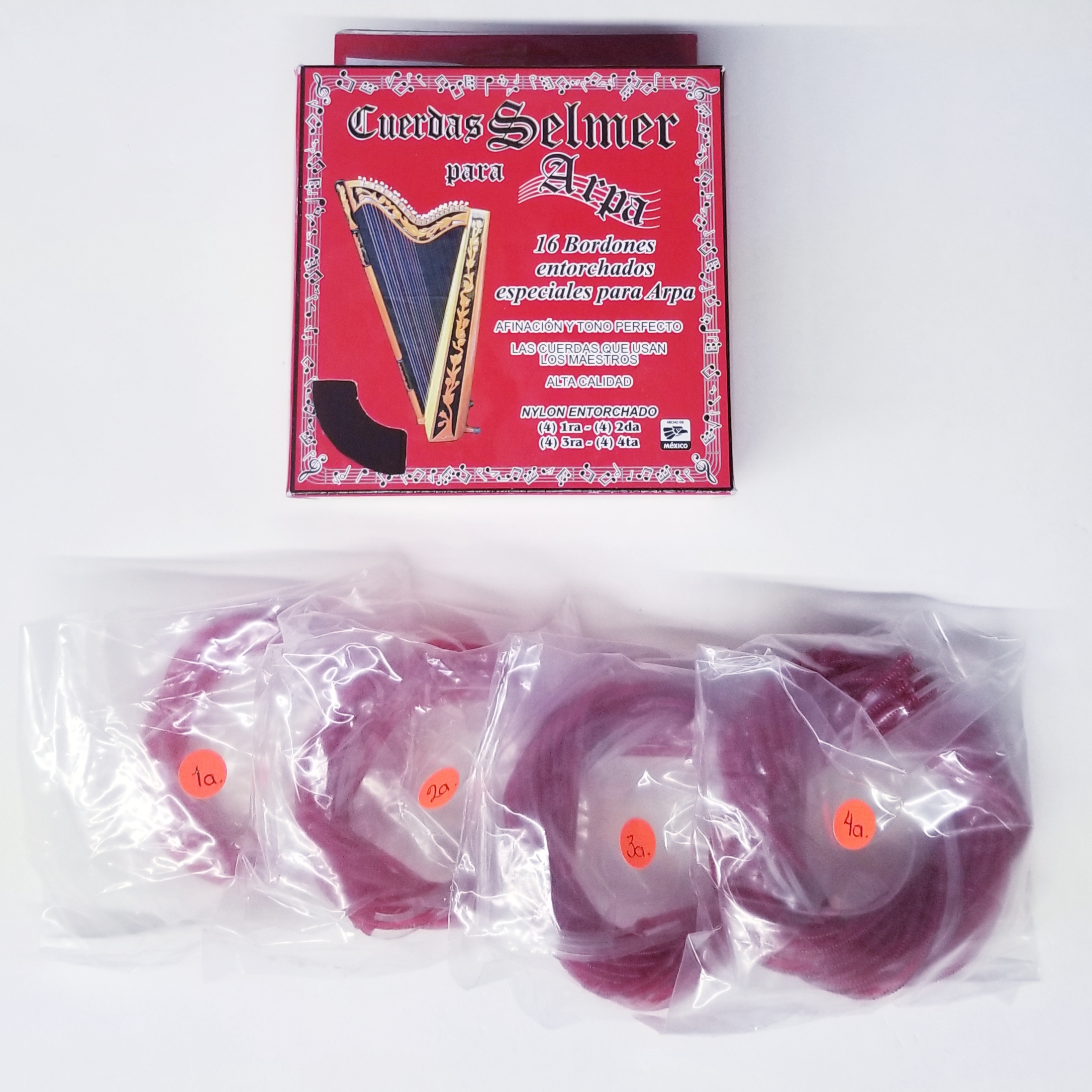 (imagen para) ENCORDADURA ARPA SELMER Entor Nylon 16 Bordon esp roja CUERDA