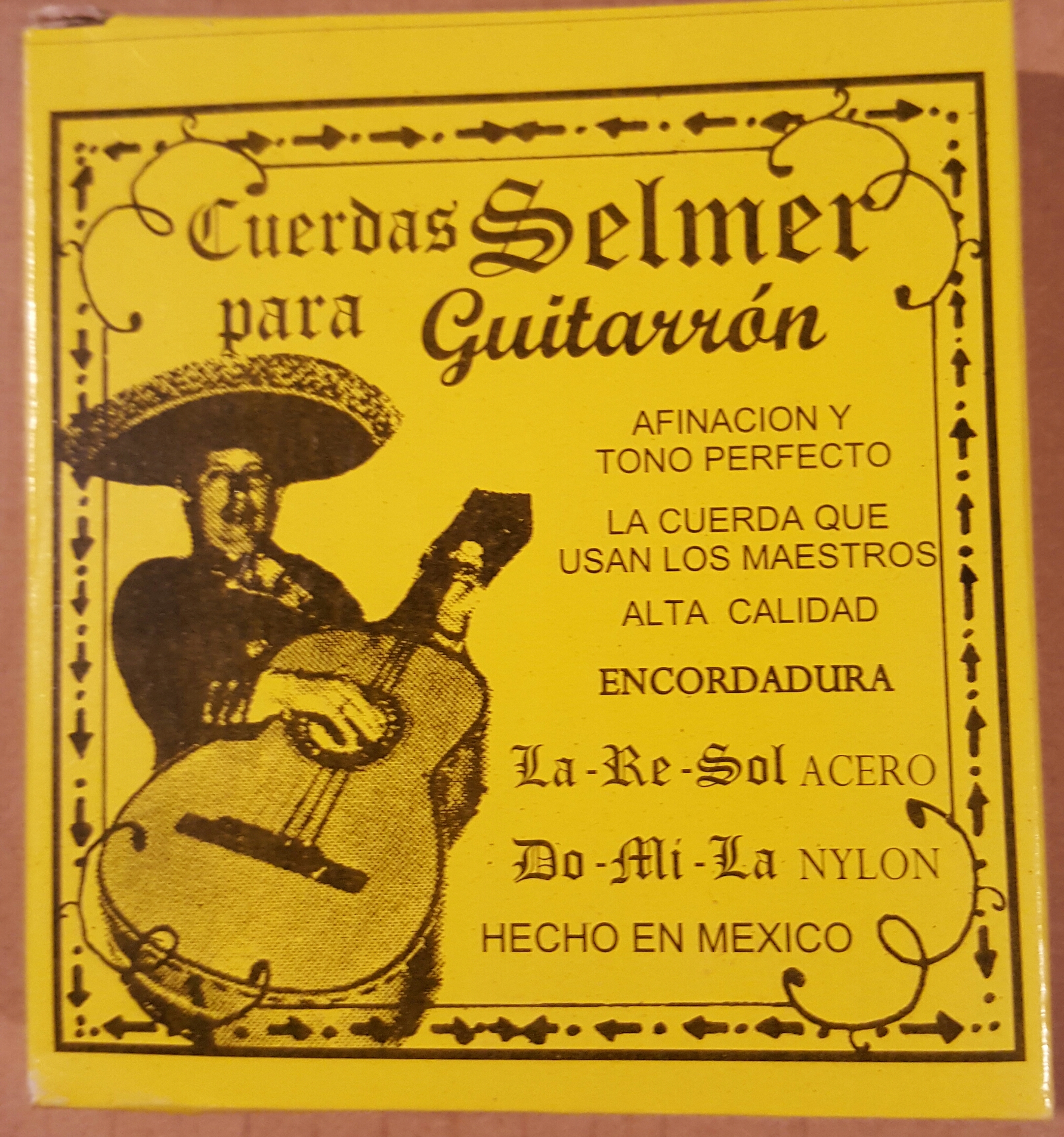 (imagen para) ENCORDADURA GUITARRÓN SELMER NYLON BLCO Y ALPACA CUERDA (juego)