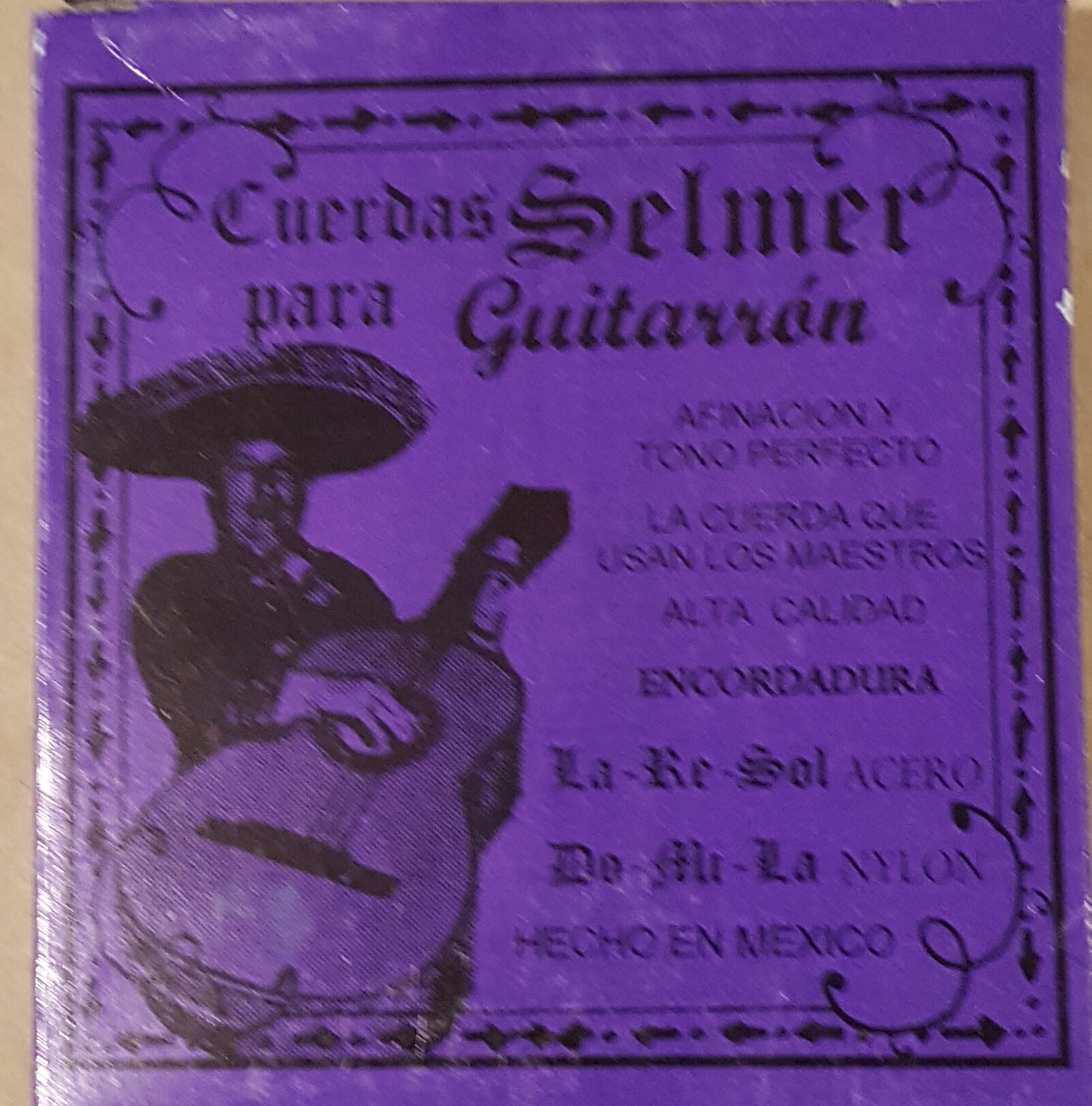(imagen para) ENCORDADURA GUITARRÓN SELMER NYLON MORADO EN ALPA CUERDA (juego)
