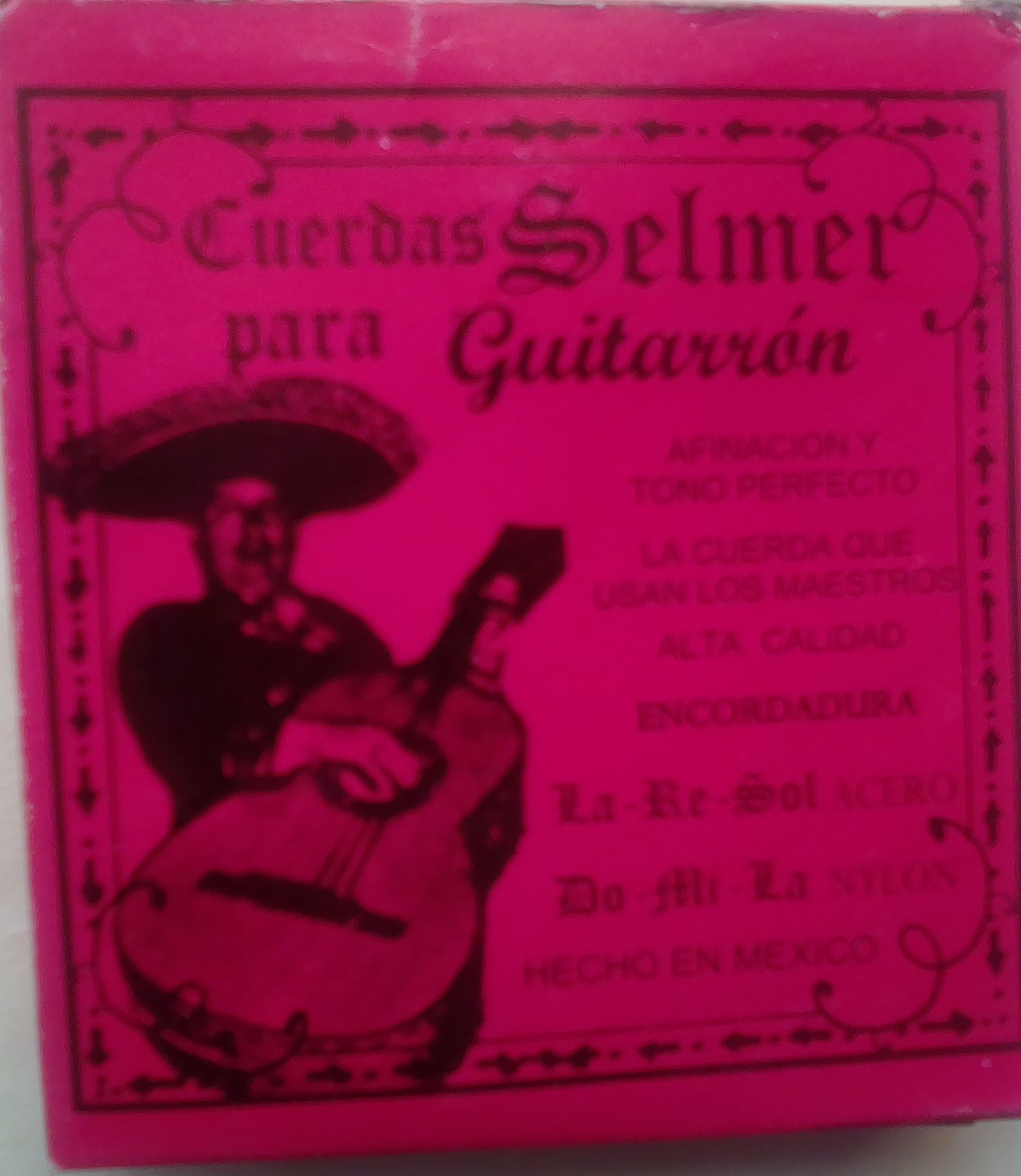 (imagen para) ENCORDADURA GUITARRÓN SELMER NYLON ROSA FLUORESCENTE CUERDA jgo