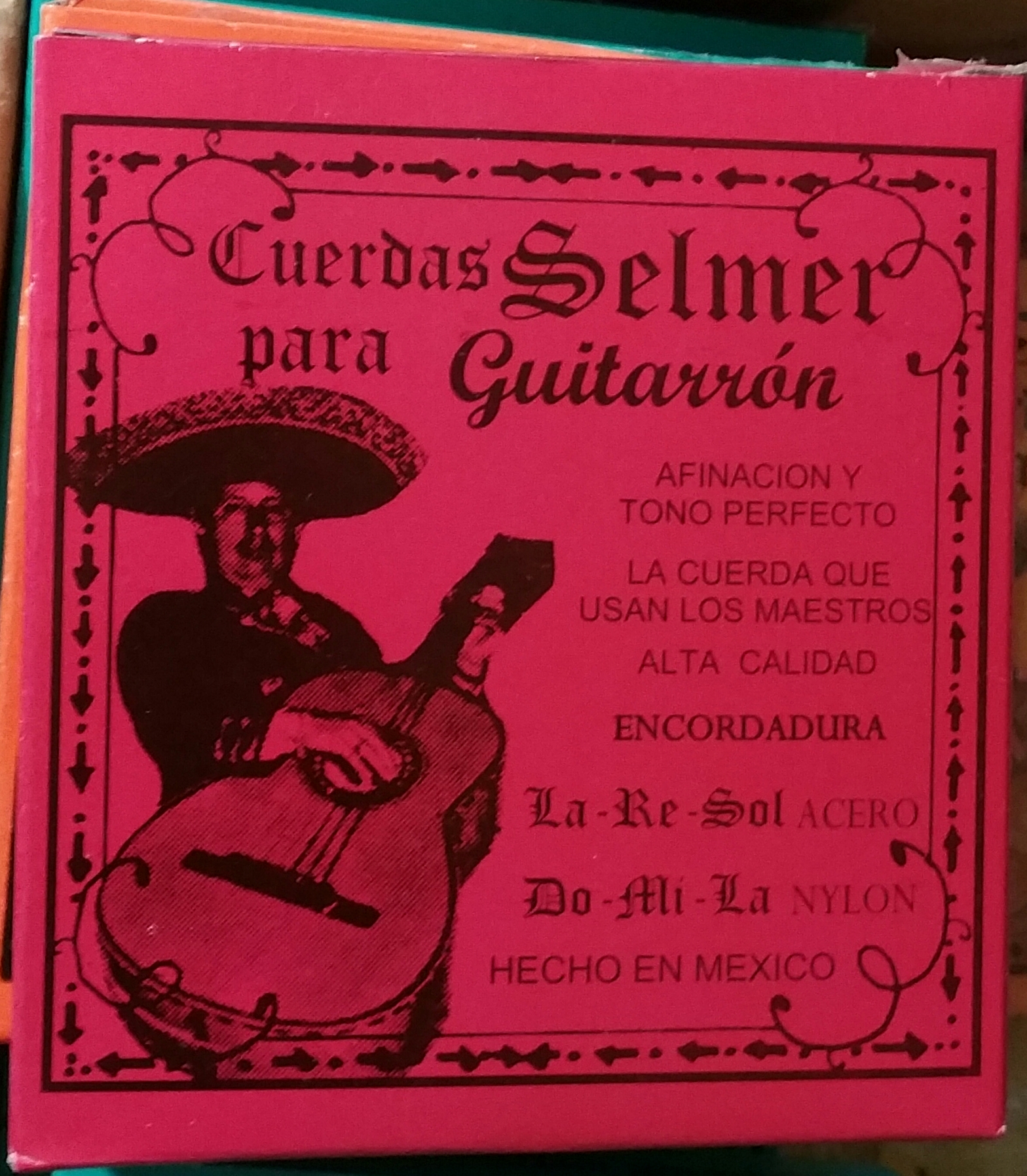 (imagen para) ENCORDADURA GUITARRÓN SELMER NYLON NARANJA CUERDA (juego)