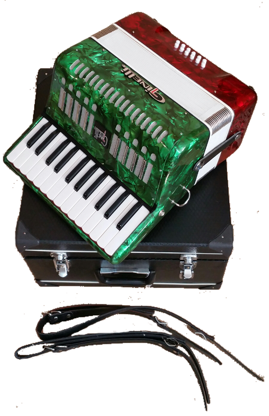(imagen para) Acordeón DE 25 teclas Y 12 BAJOS GINELLI estuche importado (PZ)