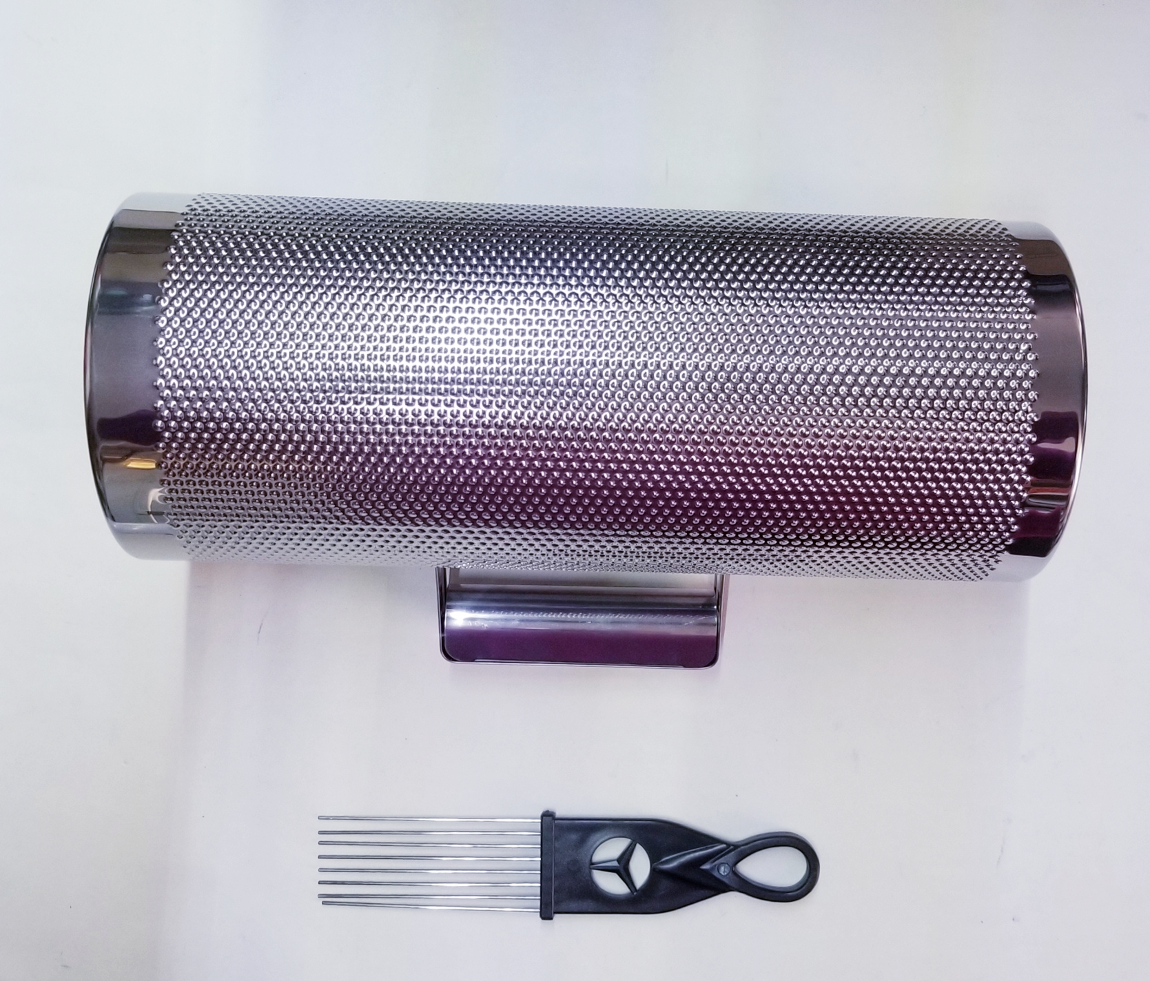 (imagen para) GÜIRO METAL 5"X12" CON ASA Y RASCADOR P/SALSA (pza)