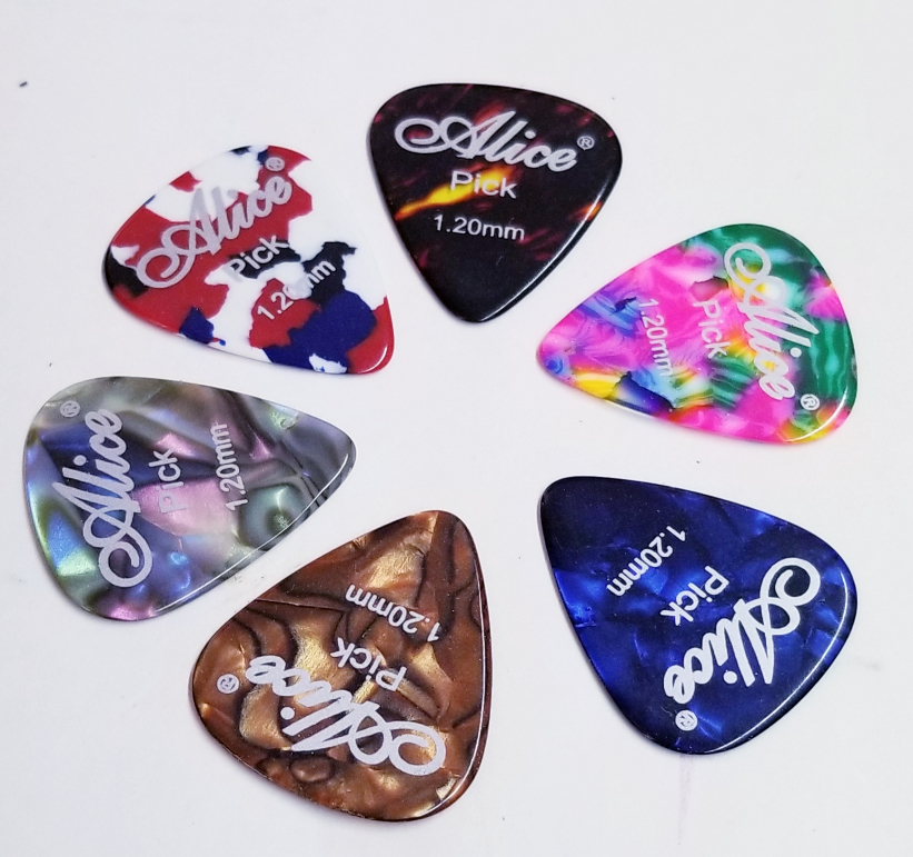 (imagen para) PLUMA guitarras forma de GOTA alice 1.2 gruesa (pz)