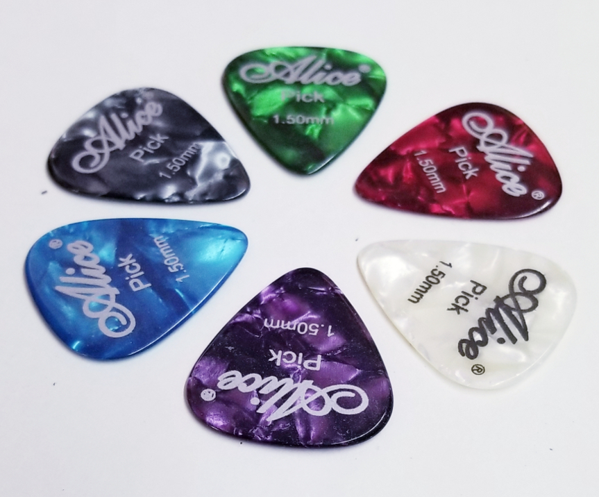 (imagen para) PLUMA guitarras forma de GOTA alice 1.5 extragruesa (pz)