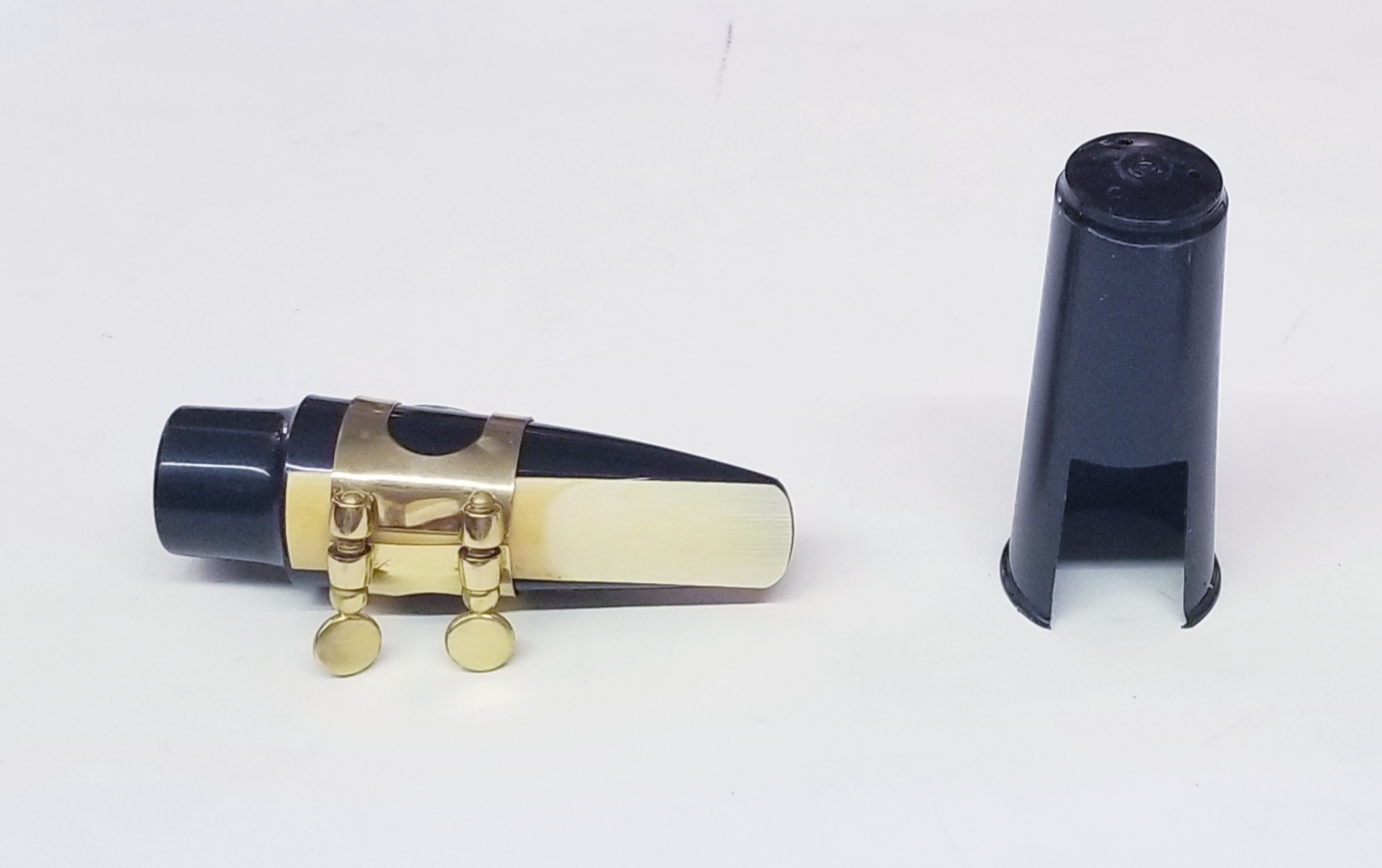 (imagen para) boquilla estandar para SAXOFON ALTO caña abrazadera y capuchon