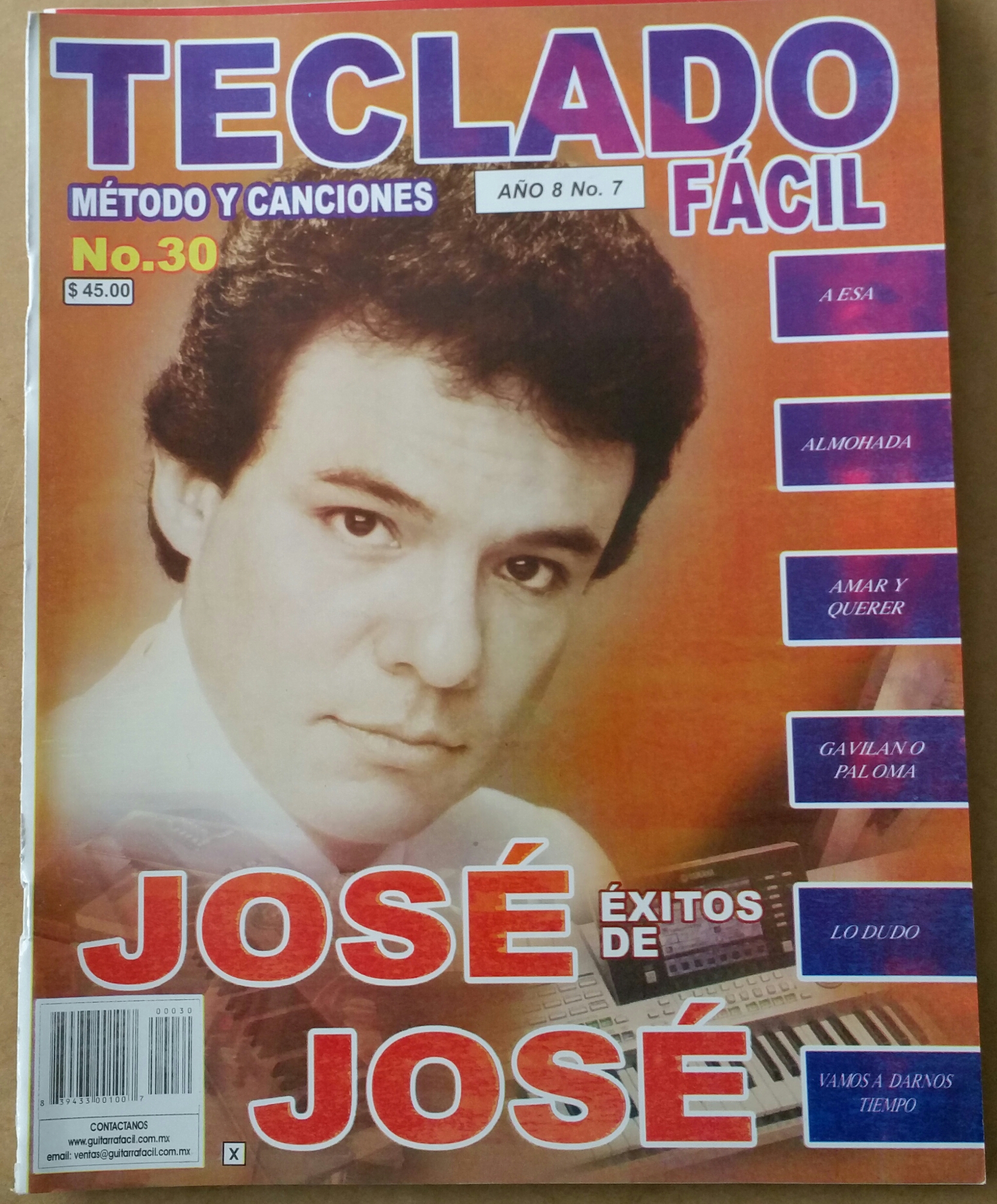 (imagen para) MÉTODO TECLADO FÁCIL No. 730 José José ( A esa, Al