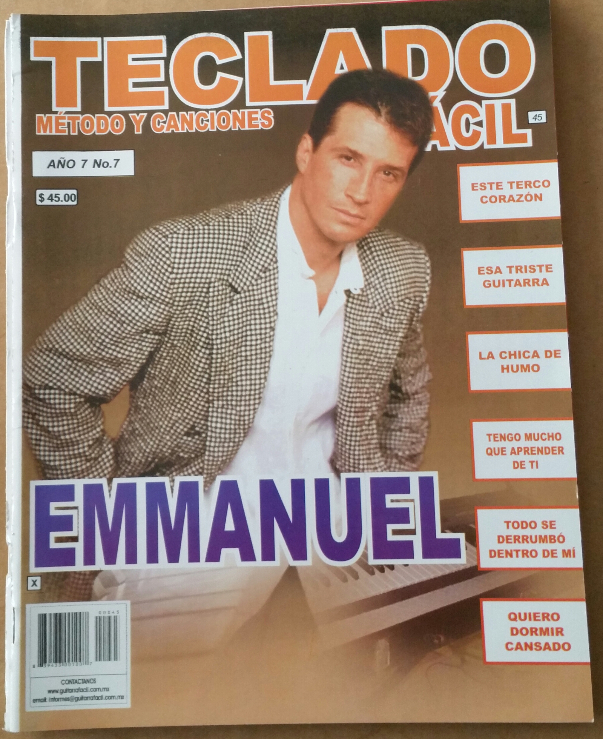 (imagen para) MÉTODO TECLADO FÁCIL No. 745 Emmanuel ( Este terco corazón, Es