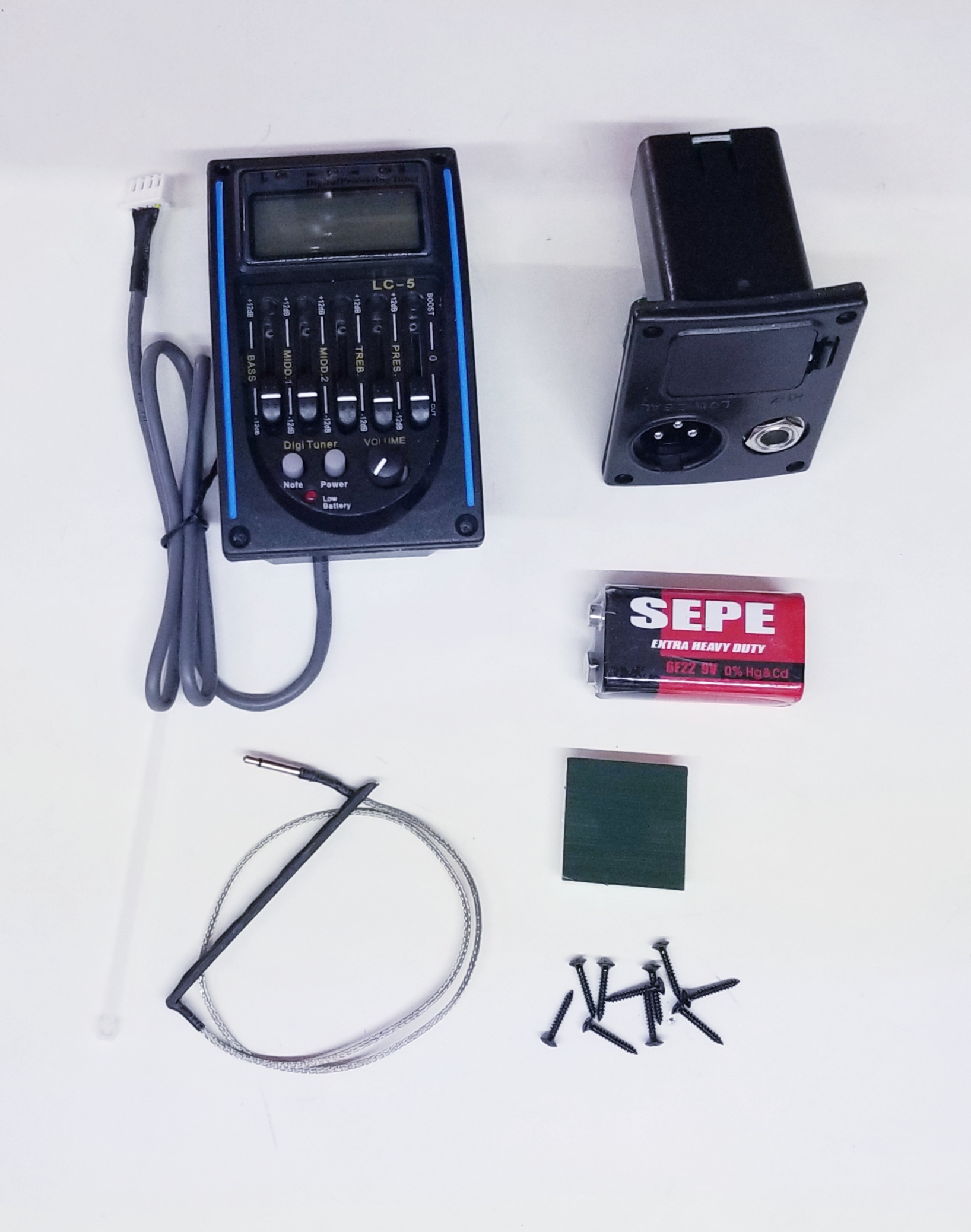 (imagen para) PASTILLA MICROF con preamp, ecualiza 5 bandas y afinador (pz)