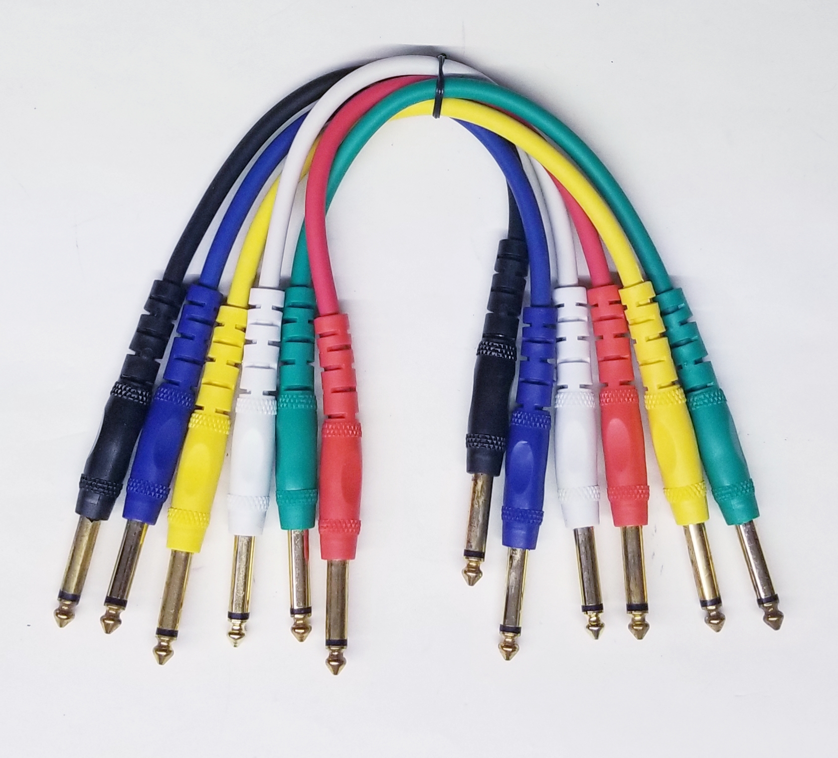 (imagen para) CABLE para Parcheo de 60 cm DORADO (juego de 6 piezas)