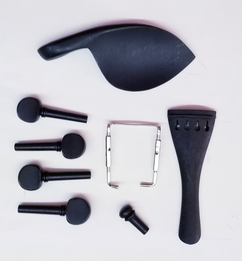 (imagen para) Cordal, barbada y clavijas para violin 4/4, impor (juego)