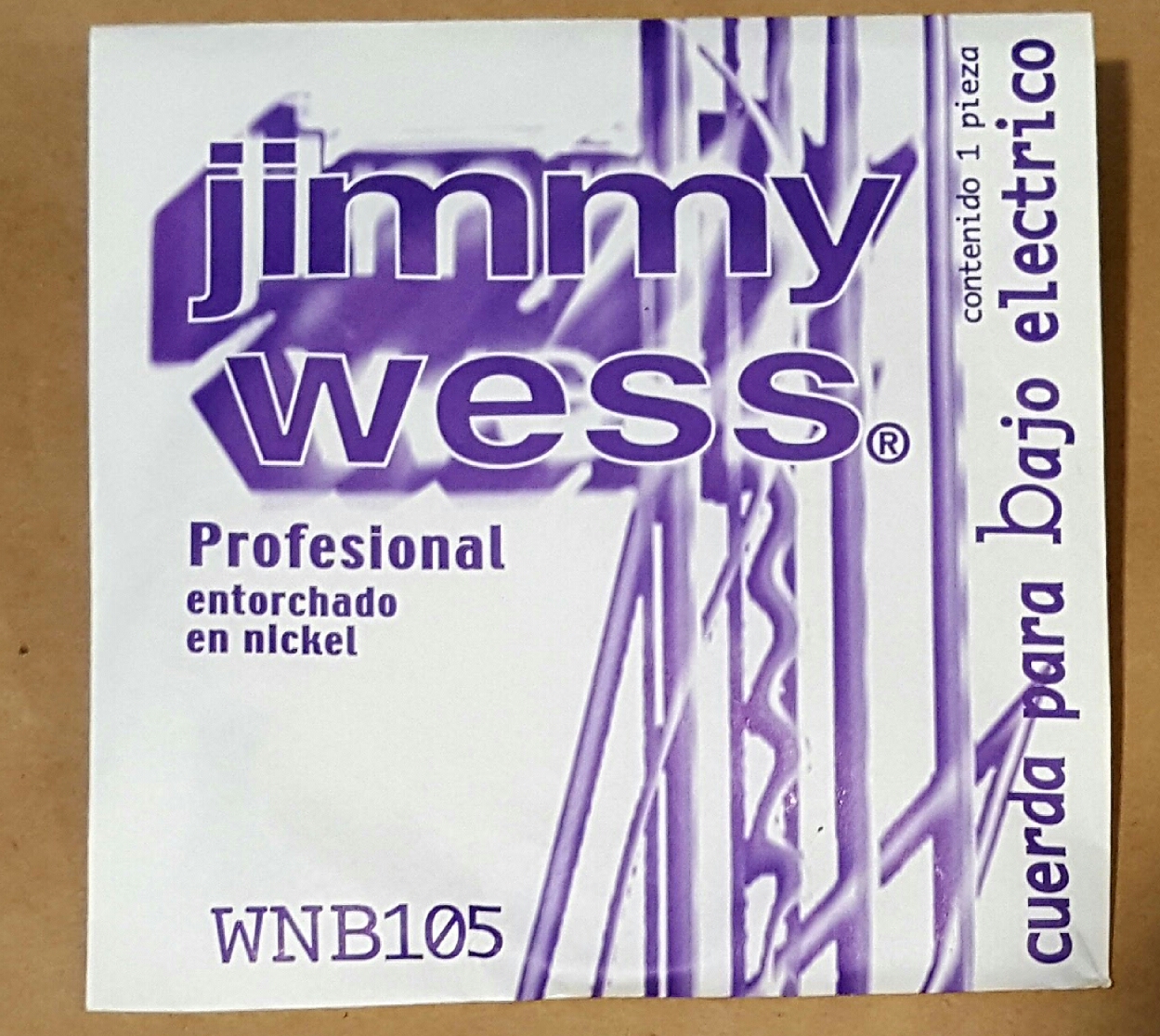 (imagen para) CUERDA BAJO ELÉCTRICO JIMMY WESS 4a .105,Serie Profesional N(pz)