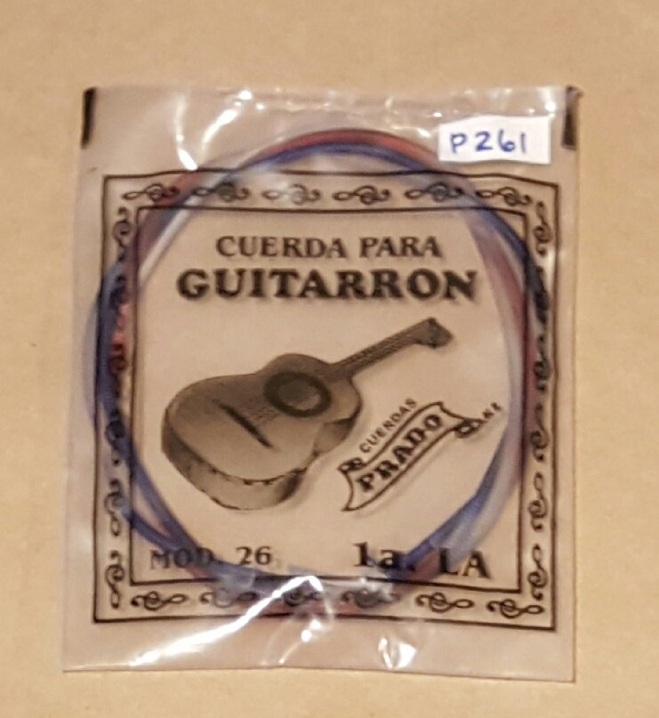 (imagen para) CUERDA guitarrón prado nylon ACERO mod 26 1a LA