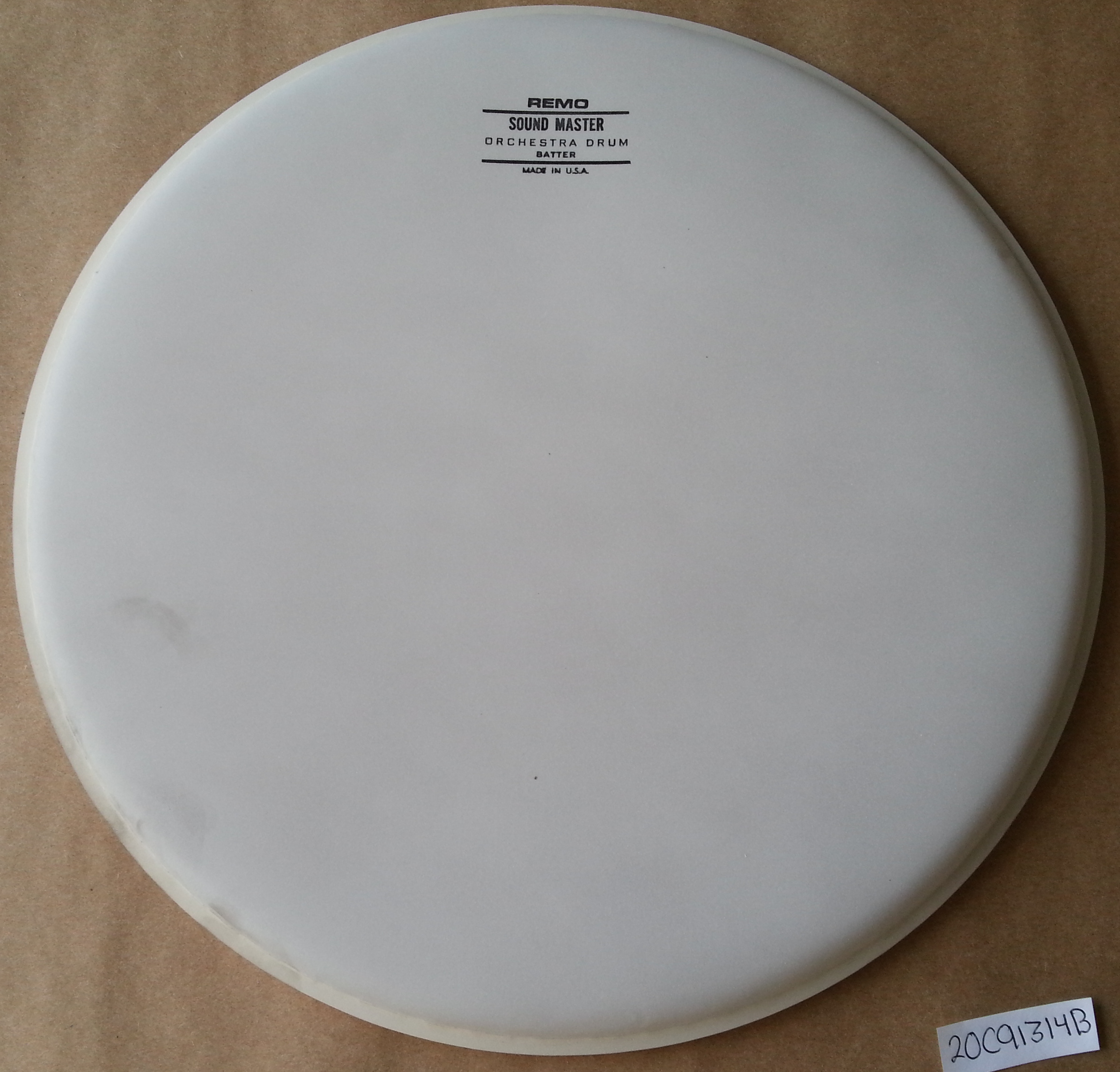 (imagen para) PARCHE SINTETICO REMO 14" blanco sound Master Orchestra drum bat